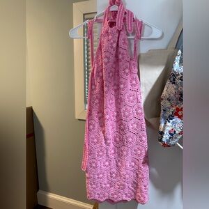 NWOT Show Me Your MuMu Pink Lace Halter Dress